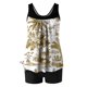 thumbnail image 5 of Trajes de Baño Modestos para las Mujeres Traje de Baño de Eslinga de Impresión de Hojas de Flores Multicolores, Cintura Alta Y Tops de Traje de Baño de Apoyo para las Mujeres, 5 of 6