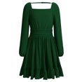 thumbnail image 2 of IBTOM CASTLE Teen Girl Sparkly Long Sleeve Formal Party Dress Junior Christmas Halloween Glitter Holiday Dress Tween Fancy Birthday Sneaker Ball Gown Green, 2 of 7