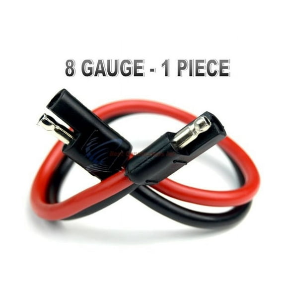 8 GA 12" QUICK DISCONNECT POLARIZED INLINE POWER CABLE WIRE HARNESS AUTO INSTALL