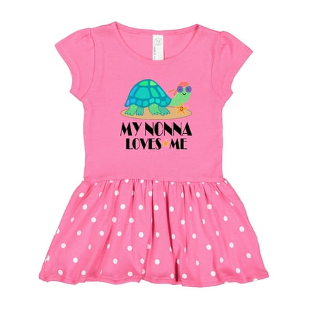 

Inktastic My Nonna Loves Me Grandchild Turtle Gift Toddler Girl Dress