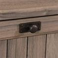 thumbnail image 5 of Pemberly Row Engineered Wood L-Shaped Home Office Desk in Washed Walnut, 5 of 20