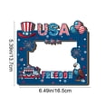 thumbnail image 3 of Darzheoy 4th of July Gnome Picture Frame, Patriotic Floral USA Themed Photo Holder, Handmade, Rustic Wood, Tabletop Decor, Independence Day Gift, for Mantel, Desk, Shelf, Office, Home Decor, 3 of 7