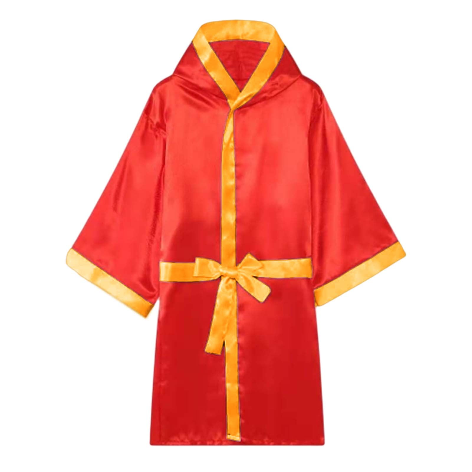 huanledash Boxing Robe Silky Comfortable Loose Fit Long Sleeve Hooded