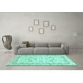 thumbnail image 3 of Ahgly Company Indoor Round Abstract Light Blue Modern Area Rugs, 8' Round, 3 of 4