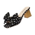 thumbnail image 2 of Sandalias de gran tamaño Mujer Verano Polka Dot Bow Tacón grueso Tacones altos Wmkox8yii  hj789, 2 of 9