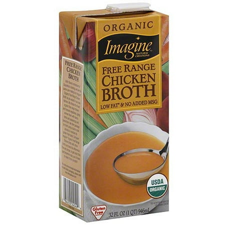 Imagine Foods Organic Free Range Chicken Broth, 32 oz (Pack of 12)