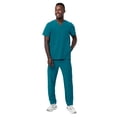 thumbnail image 5 of Adar Addition Go-Everyday Scrub Set For Men - Stylish Scrub Top & Cargo Scrub Pants - A9800 - Caribbean Blue - XL, 5 of 7