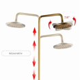thumbnail image 4 of Zovajonia Shower Fixture Antique Brass 8"Rainfall Shower Faucet System Set Mixer Fixture Exposed Tap, 4 of 9