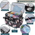 thumbnail image 2 of PAVILIA Knitting Yarn Storage Bag Crochet Knitter Organizer, Floral Black, 2 of 6