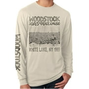 Woodstock Poster Cream Long Sleeve Mens Shirt