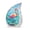 Flamingo-2, variant on VALERASH Flamingo Teardrop Urns for Human Ashes Adult Man & Women Set of Large & Small Urn for Ashes for Women & Man - Blue Cremation Urn for 2 Adults - 10 & 3 Inch