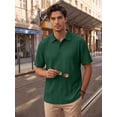 thumbnail image 2 of RICHCOIN Polo Shirts for Men Summer Short Sleeve Textured Knit Casual Golf Tops Collared T Shirt, 2 of 7