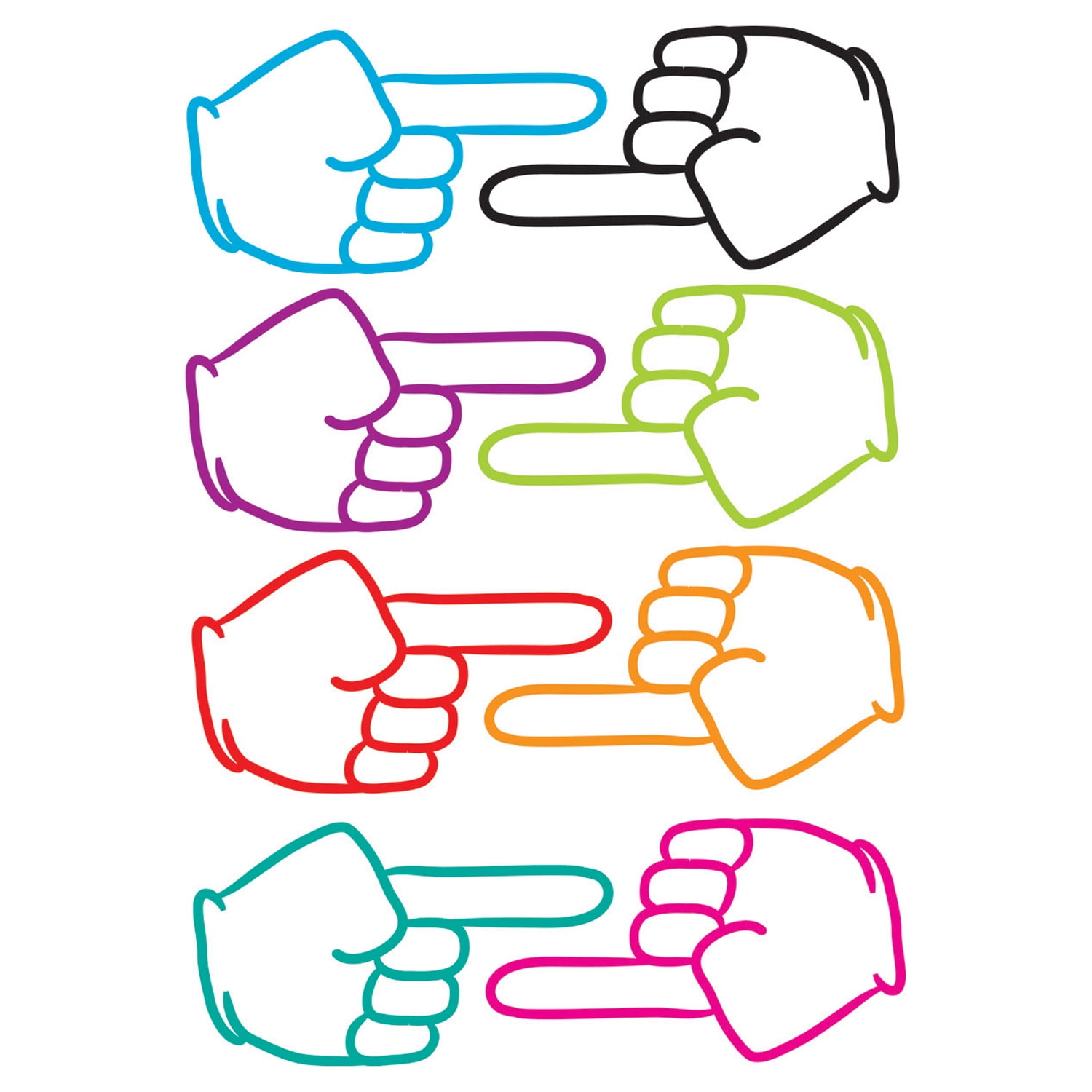 Ashley Productions Die-Cut Magnetic Pointing Fingers, 8 Per Pack, 6 Packs