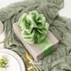 thumbnail image 3 of Cinta decorativa Ribbli verde salvia con alambre satinado de 6,5 cm x 18,3 m, 3 of 5