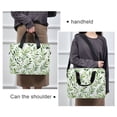 thumbnail image 6 of FORMRS 16" Laptop Bag Carrying Sleeve Case with Handle Travel Shoulder Briefcase, Green Leafy Pattern, 6 of 8