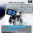 thumbnail image 6 of Imego 25W Wireless Charger Stand Compatible with IPhone 17/16, 3-in-1 Morphic Canis Mag-Safe For AirPods, Apple Watch & Night Light Black, 6 of 11