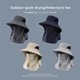 thumbnail image 3 of Sombreros de sol de verano con protección UV, gorra de pesca para caza al aire libre para hombres y mujeres, senderismo, Camping, visera, sombrero de pescador con solapa para el cuello, 3 of 5