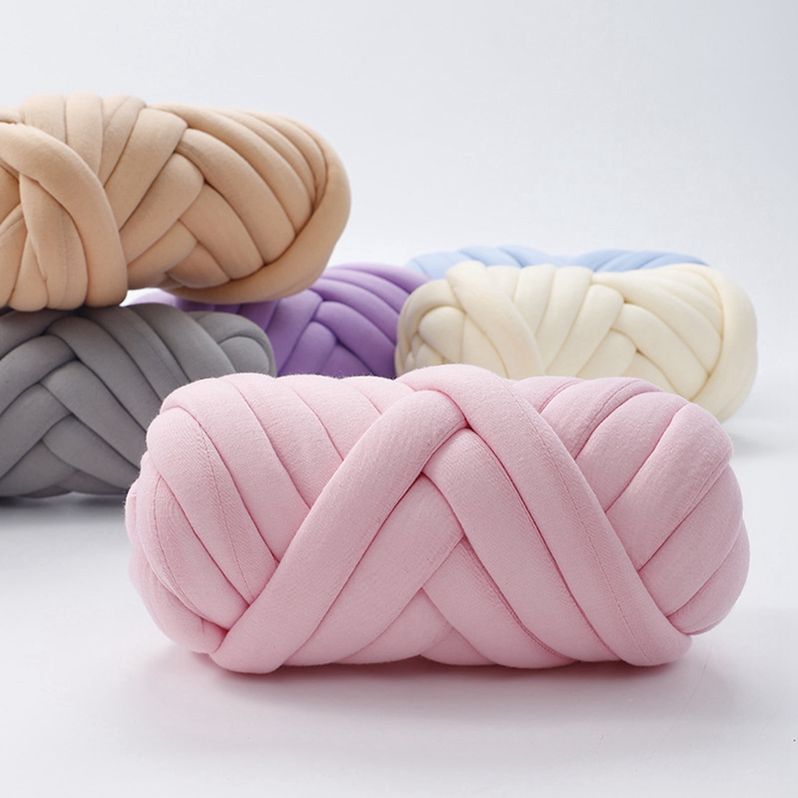 Thick Yarn Crochet Fabric for DIY Knitting Projects Hand-Woven Textiles for Home Décor Versatile Craft Thread for Blankets and Cushions
