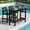 Black, variant on SERWALL 41" Outdoor Bar Table, HDPE All Weather Adirondack Outdoor Bar Height Table, Black