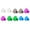 2Clear,2Gray,2Blue,2Purple,2Green, variant on 10-piece Travel Toothbrush Head Covers with Clip, Protector Plastic Caps for Adults, Muticolor
