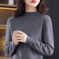 thumbnail image 2 of Kcodviy Women Pure Long Sleeve Crew Neck Soft Warm Pullover Knit Fall Winter Thermal Top For Women Thermal Tops For Women Thermal Tops For Women Long Sleeve Cotton Cotton Thermal Top For Women Mens Th, 2 of 7