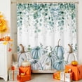 thumbnail image 6 of Fall Thanksgiving Shower Curtain, Teal White Pumpkin Shower Curtains Set with Hooks, Floral Sage Green Eucalyptus Leaves Waterproof Fabric Bathroom Curtains Decor Home Accessories,Stall 36 X 72 Inch, 6 of 8