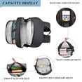 thumbnail image 3 of FORMRS Unisex School Backpack 17" Student Travel Bag with Laptop Compartment, Black Astronaut Record, 3 of 7