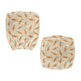 thumbnail image 4 of SCRAWLGOD Carrot Red Beige Stretchy Chair Covers for Office Desk Chairs Soft Breathable Rotating Chair Cover Washable Removable High Back Chair Slipcover, Set of 2, 4 of 7
