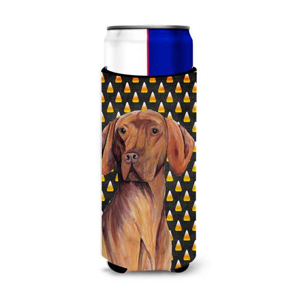 Vizsla Candy Corn Halloween Portrait Ultra Hugger for slim cans