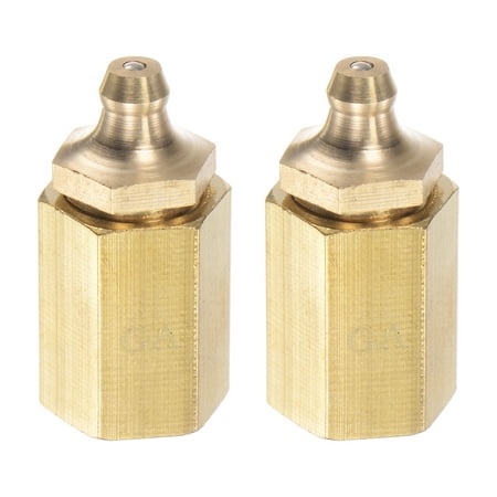 

Uxcell Brass Straight Hydraulic Grease Fitting Accessories G1/4 Thread 16mm Width 2 Pack