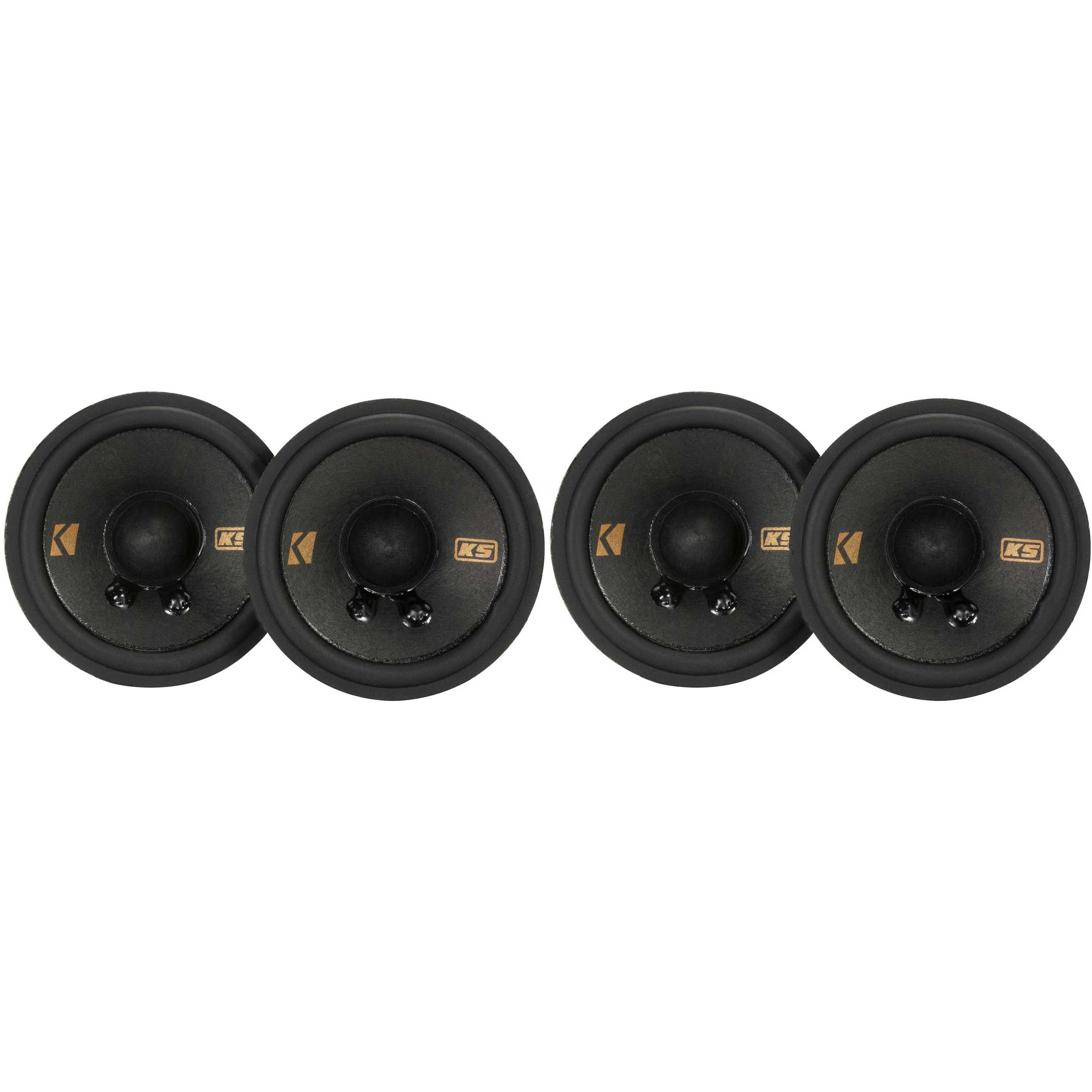 KICKER 47KSC404 KS Series 4 Inch 4 Ohm Thin Coaxial Car Audio