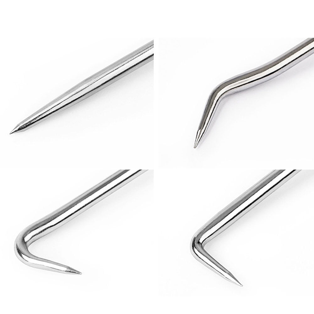 Lot De 4 Outils De Crochetage Auto - Tiges Acier Trempé Pour Joints D'huile, Joints Toriques - Démontage Facile