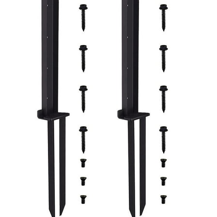 RichLink Heavy Duty Steel Wooden Fence Post Anchor Stakes Ground Spike Repairing Kit 2pcs