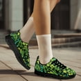 thumbnail image 3 of COEQINE Women Running Shoes Lace-up Girls Black Sole Sneakers Hiking Camping Soft Training Athletic Tennis Shoes Green Shamrock St. Patrick's Day Sneakers, Cute Green Clover, 3 of 7