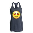 thumbnail image 1 of MmF - Women's Racerback Tank Top, up to Women Size 2XL - Emoji Heart-Shaped Eyes, 1 of 2