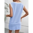thumbnail image 5 of AURA Womens Two Piece Casual Set Color Block T Shirt and Cropped Pants Summer Comfortable Outfit, 5 of 6