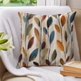 thumbnail image 3 of Bohemia Botanical Pillow Covers 20x20 Set of 2, Farmhouse Leaves Rustic Watercolor Throw Pillow Covers Decorative Couch Cushion Cover, Microfiber Soft Square Pillowcases for Bedroom Living Room Sofa, 3 of 9