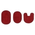 thumbnail image 3 of Home Weavers Double Ruffle Collection 100% Cotton Non-Slip Bathroom Rug Set Machine Washable Bathroom Rug-17"x24", Bath Rug- 21"x34", U Shaped Contour- 20"x20", Red Color 3 Piece Bath Rug set, 3 of 9