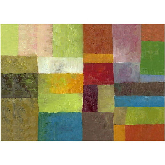 Trademark Fine Art "Abstract Color Panels IV" Canvas Art by Michelle Calkins, 16x24