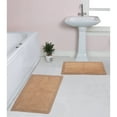 thumbnail image 2 of Home Weavers Inc Luxury Collection 100% Cotton Non-Slip Bathroom Rug Set, Machine Washable- Bathroom Rug, Bath Rug 21"x34", 24"x40" - Linen, 2 of 5