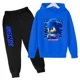 thumbnail image 3 of Conjuntos de ropa para bebés y niñas de Sonic, sudaderas con capucha y pantalones de Sonic, conjunto de 2 piezas, traje de cumpleaños de 4 a 14 años, chándales para niños, 3 of 5