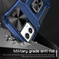 thumbnail image 3 of For Motorola Moto G 5G (2023) Case Heavy Duty with Camera Cover, Build in Kickstand & Magnetic Car, Military Grade Armor Protection Cover,Sturdy Rugged Shockproof Case, Navyblue, 3 of 10