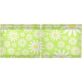 thumbnail image 3 of Coolnut Daisy Kitchen Curtains 2 Panels, UV Protected Tier Curtains Half Window Curtains Kitchen Tiers for Guest Room Bathroom Sink Laundry Room Basement,24 x 27 Inch, 3 of 6