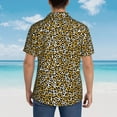 thumbnail image 6 of Balery Leopard Print Men's Hawaiian Shirts Short Sleeve Beach Shirt Relaxed Fit Vacation Button Down Shirts-3X-Large, 6 of 9