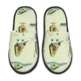 thumbnail image 1 of Balery Avocado for Exercise Pantuflas de Casa de Felpa Silenciosas con Diseño Estampado, Zapatillas Cómodas Antideslizantes de Algodón para Interior-Large, 1 of 8
