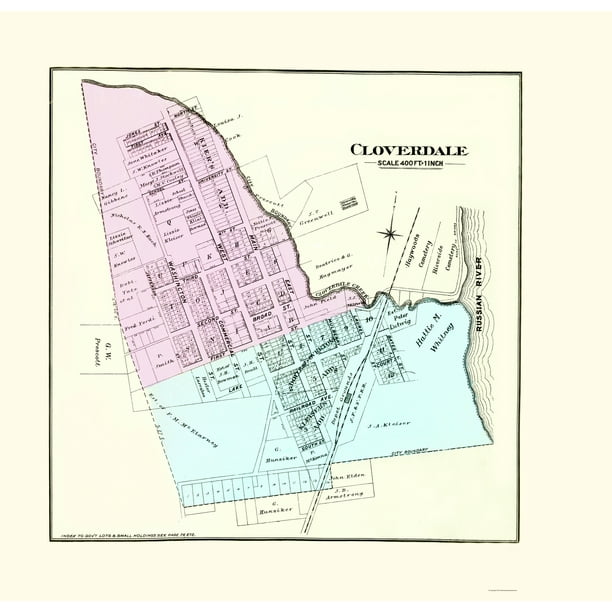 Cloverdale California Landowner Thompson 1877 23 x 23.85 Walmart