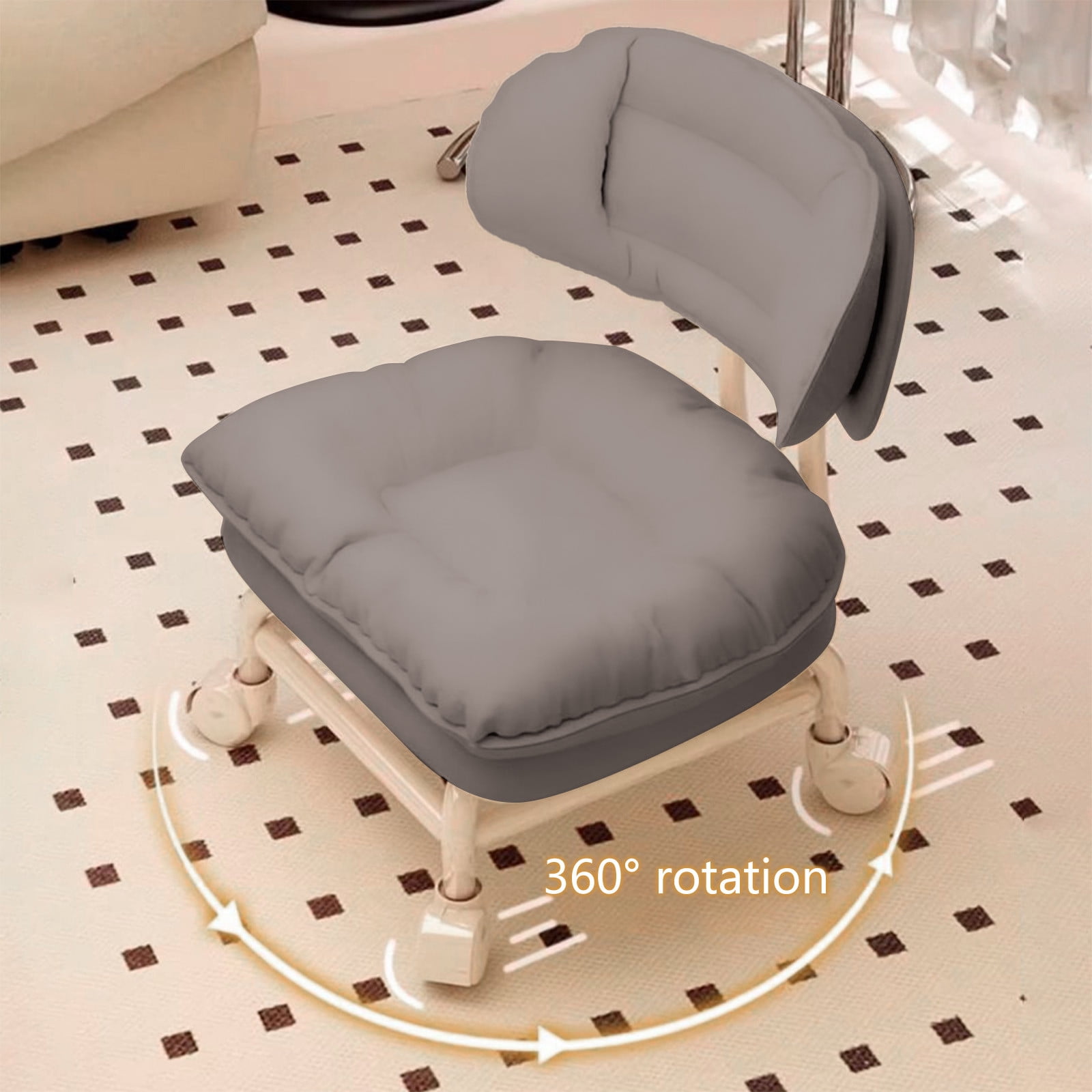 Ycandiee Lazy Sofa Home Office Desk Chairs, Backrest Recliner Chair, Computer Gaming Chair Backrest Recliner Chair Ergonomic Office Chairs, 360 Swivel Desk Chair, Comfortable and Portable