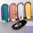 thumbnail image 6 of Stainless Steel European Jewelry Storage Tray Metal Cosmetic Storage Oval Cake Fruit Dessert Tray Snack Plate Kitchen organizer, 6 of 9