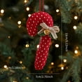 thumbnail image 3 of NWOKYZGH Farmhouse Christmas Burlap Candy Cane Christmas Tree Hanging Ornaments Decoration, 3 of 4