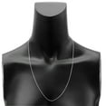 thumbnail image 3 of 1mm Solid .925 Sterling Silver Square Box Choker Chain Necklace, 14.5 inches, 3 of 7